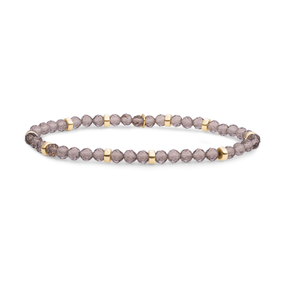Sparkling Jewels Bracelet Smokey Quartz Roundel Interstellar Gold Filed SBG-GEM23-MIX-RDL - 621532