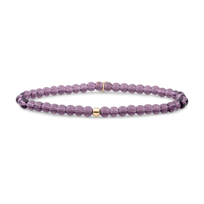 Sparkling Jewels Bracelet Aubergine Quartz Saturn Small 4mm Gold Filed SBG-GEM59-ADD-4MM - 621533