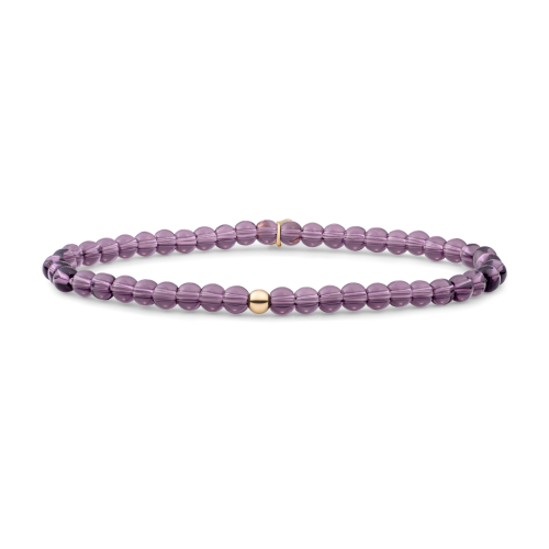 Sparkling Jewels Bracelet Aubergine Quartz Saturn Small 4mm Gold Filed SBG-GEM59-ADD-4MM - 621533