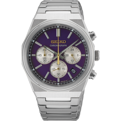 Seiko Chrono Staal Purple 100mtr HGK003P1 - 621577 Seiko Chrono Staal Purple 100mtr HGK003P1 - 621577