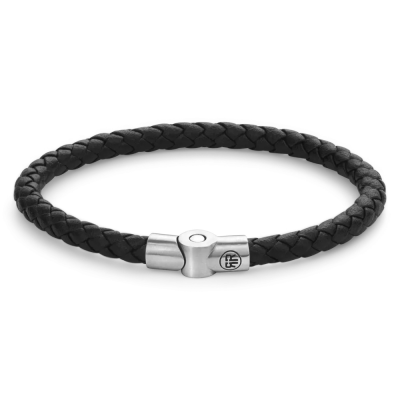 Rebel & Rose Jewelry Bracelet Full Metal Single Round Black M0040-S - 621608