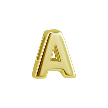 14krt gouden letterbedel A - 620214