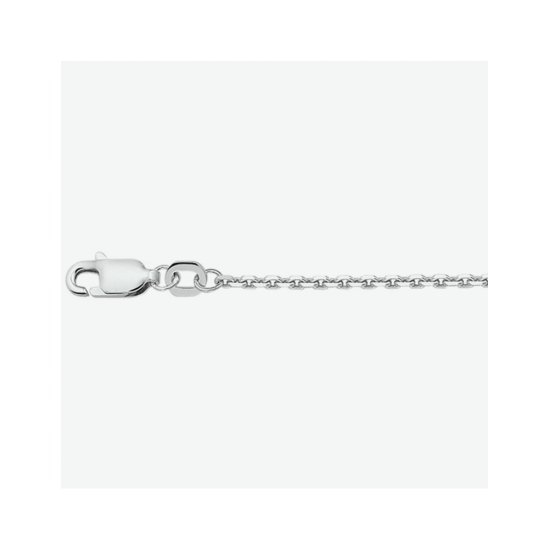 Zilveren anker collier gediamanteerd 60cm 1,7mm - 620963