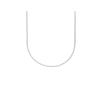 ZIlveren anker collier gediamanteerd 50cm 1,1mm - 620958