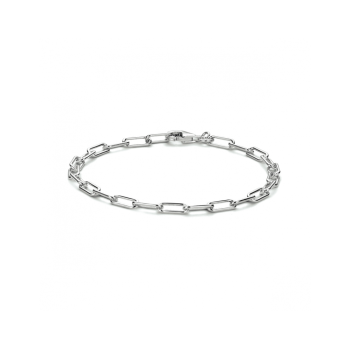 Zilveren armband paperclip ronde buis 3,5 mm 18 cm - 620271