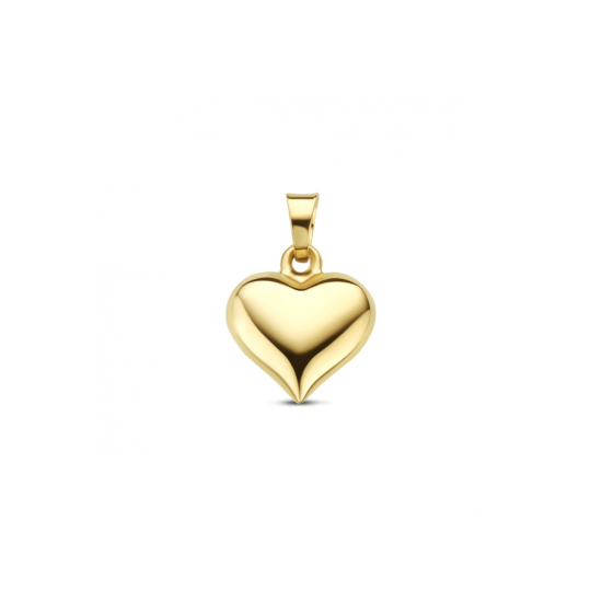14krt gouden hart hanger 16x11mm - 619932