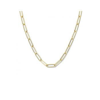 Zilveren collier paperclip ronde buis 5,5mm 45 cm verguld - 621245 Zilveren collier paperclip ronde buis 5,5mm 45 cm verguld - 621245