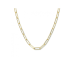 Zilveren collier paperclip ronde buis 5,5mm 45 cm verguld - 621245
