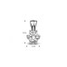 Zilveren hanger met zirkonia 5.2 mm - 620435 Zilveren hanger met zirkonia 5.2 mm - 620435