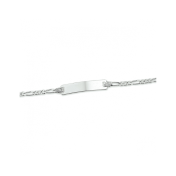 Zilveren graveerarmband figaro plaat 4,2 mm - 620855