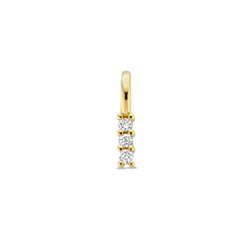 14krt gouden hanger met diamant 0.05ct H SI - 620332