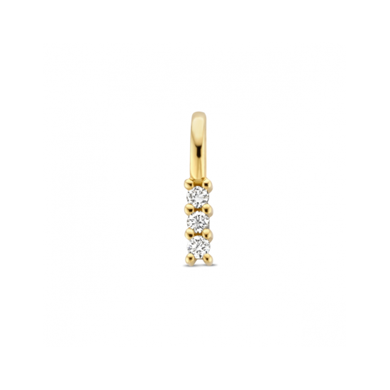14krt gouden hanger met diamant 0.05ct H SI - 620332
