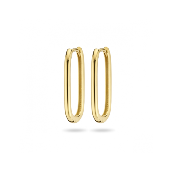 14krt gouden creolen paperclip 2x25 - 620934