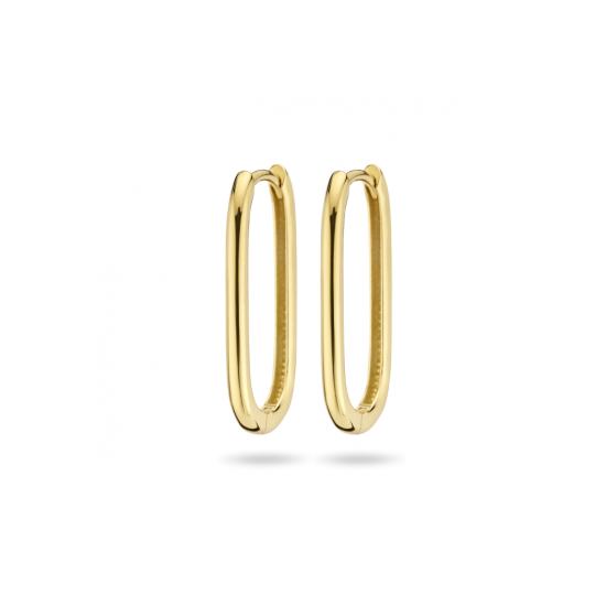 14krt gouden creolen paperclip 2x25 - 620934
