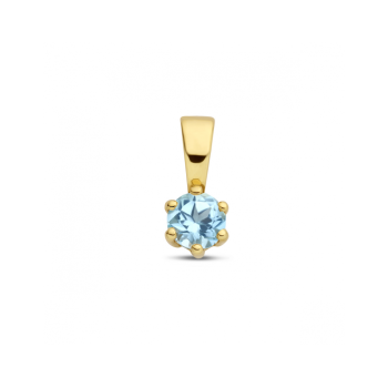 14krt gouden hanger met geboortesteen December Topaas - 620261