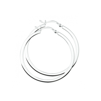 Zilveren oorringen 2,5 mm vierkante buis - 620235