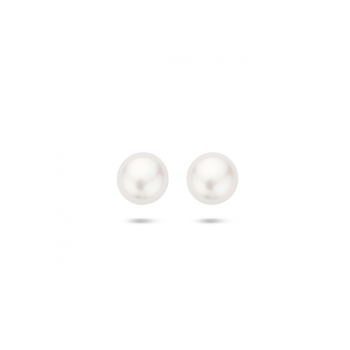 Zilveren zoetwaterparel oorknoppen 7mm - 621342