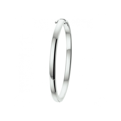 Zilveren slavenarmband scharnier 4x56mm bolle buis - 621304 Zilveren slavenarmband scharnier 4x56mm bolle buis - 621304