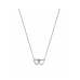 Zilver collier hartjes zirkonia 40 + 4 cm - 619310