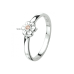 ZIlveren ring bloem roze zirkonia - 621023