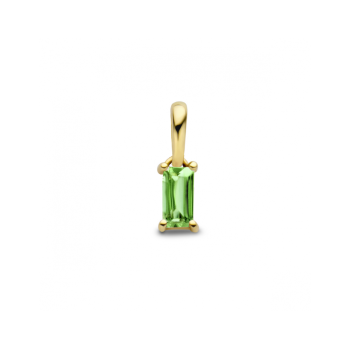 14krt gouden hanger met geboortesteen Mei Smaragd - 621254