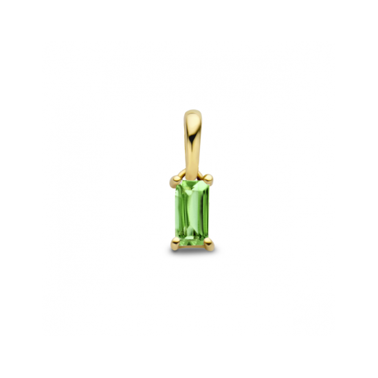 14krt gouden hanger met geboortesteen Mei Smaragd - 621254 14krt gouden hanger met geboortesteen Mei Smaragd - 621254