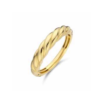 14krt gouden ring gedraaid (S276) - 619052