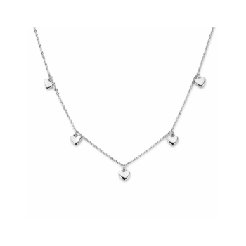 Zilveren collier hartjes 36 + 4 cm - 618635