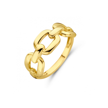 14krt gouden ring schakel (S413) - 619054