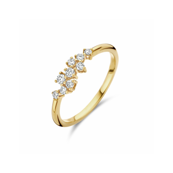 14krt gouden ring met diamant 0.21ct H SI - 619753