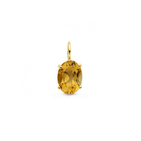 14krt gouden hanger citrien - 620776