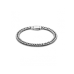 Zilver armband gourmette 4-zijde geslepen 21cm 6.7mm geoxideerd - 618808
