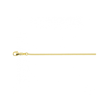 Zilver gourmet collier  4-zijdes geslepen 50cm 1,4 mm 3 micron verguld - 620289