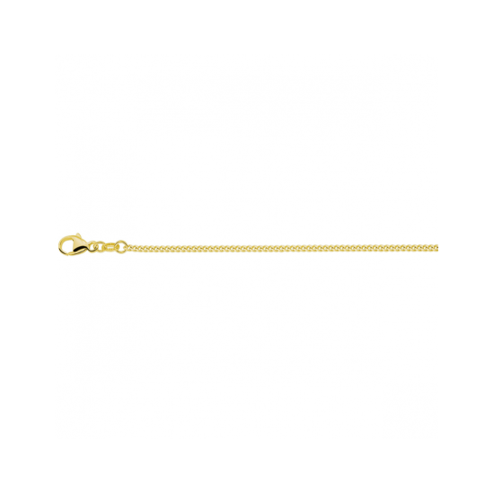 Zilver gourmet collier  4-zijdes geslepen 50cm 1,4 mm 3 micron verguld - 620289