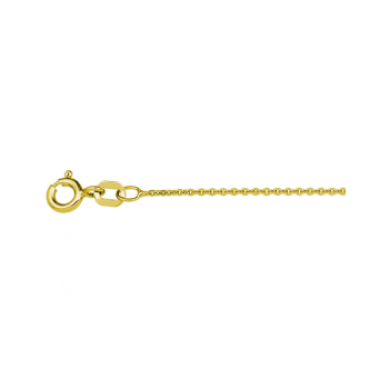Zilver collier anker plat 1,1 mm 41 + 4 cm 3 micron verguld - 620611