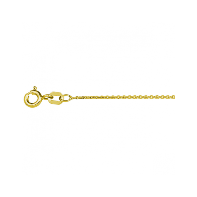 Zilver collier anker plat 1,1 mm 41 + 4 cm 3 micron verguld - 620611