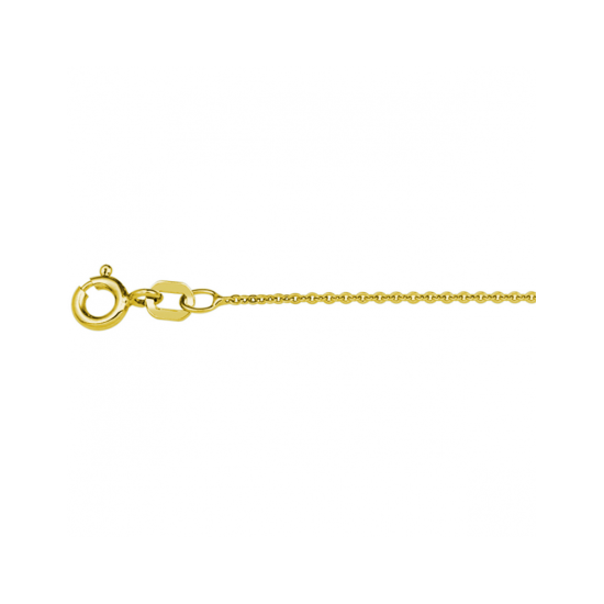 Zilver collier anker plat 1,1 mm 41 + 4 cm 3 micron verguld - 620611