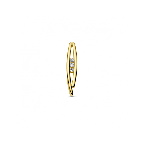 14krt gouden hanger met diamant 0.10crt H SI - 621388