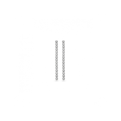 Zilveren oorhangers zirkonia 4.8cm 3mm - 619277 Zilveren oorhangers zirkonia 4.8cm 3mm - 619277