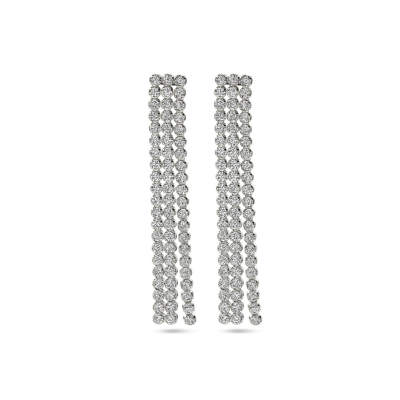 Zilveren oorhangers zirkonia 5cm 7.5mm - 619278 Zilveren oorhangers zirkonia 5cm 7.5mm - 619278