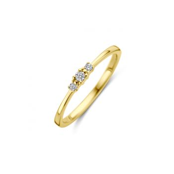 14krt gouden ring met diamant 0.08ct H SI - 620347