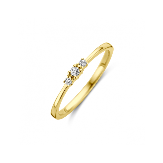 14krt gouden ring met diamant 0.08ct H SI - 620347