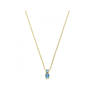14krt gouden collier london blue topaas en sky blue topaas 41 - 43 - 45 cm - 621279 14krt gouden collier london blue topaas en sky blue topaas 41 - 43 - 45 cm - 621279