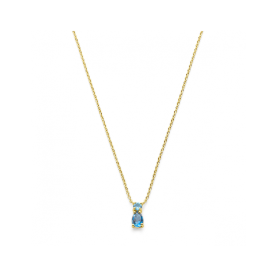 14krt gouden collier london blue topaas en sky blue topaas 41 - 43 - 45 cm - 621279 14krt gouden collier london blue topaas en sky blue topaas 41 - 43 - 45 cm - 621279