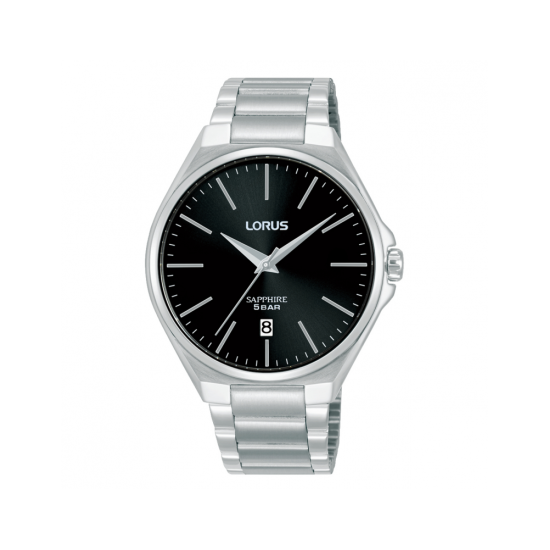 Lorus herenhorloge staal zwart RS945DX - 620231