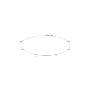 Zilveren enkelbandje hartjes 24 + 2 cm - 619928