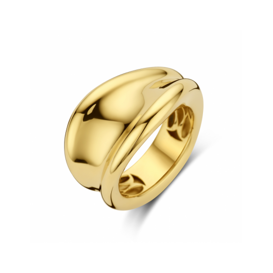 14krt gouden ring asymmetrisch - 619525