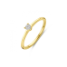14krt gouden solitairring met diamant 0.10ct H SI - 620351