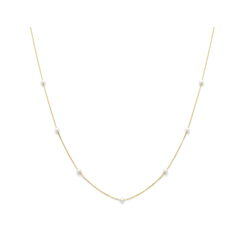 14krt gouden collier met zoetwaterparels 42 - 45 cm - 620096