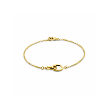 14krt gouden armband 2 rondjes in elkaar 19cm - 619529